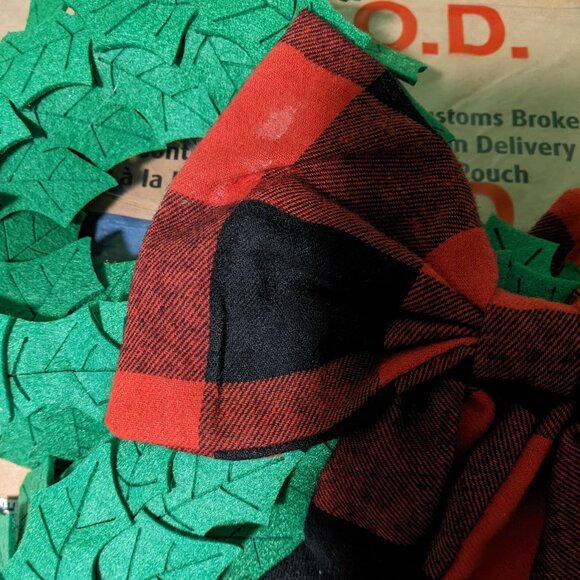 Disney Parks Yuletide Farmhouse Mickey Icon Plush Holiday Wreath - Picture 4 of 4